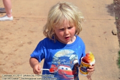 Prince Cian having a brain freeze with a snow cone. Cooling off in the 90+ degree fahrenheit days in Colorado Springs, Colorado. America the Beautiful City Park. New Life in Colorado: Chronicle 26 - Chronicles of Sir Thomas Leaf  and Prince Cian.  Adventures in Colorado. Photos taken July 1, 2017.  To read the adventures, visit   http://www.technogypsie.com/chronicles/?p=21965.   To read reviews, visit: www.technogypsie.com/reviews.  All photos and articles (c) 2017 Technogypsie.com - by Leaf McGowan and Thomas Baurley. All rights reserved. www.technogypsie.com/photography