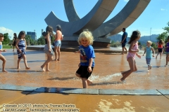 Cooling off in the 90+ degree fahrenheit days in Colorado Springs, Colorado. America the Beautiful City Park. New Life in Colorado: Chronicle 26 - Chronicles of Sir Thomas Leaf  and Prince Cian.  Adventures in Colorado. Photos taken July 1, 2017.  To read the adventures, visit   http://www.technogypsie.com/chronicles/?p=21965.   To read reviews, visit: www.technogypsie.com/reviews.  All photos and articles (c) 2017 Technogypsie.com - by Leaf McGowan and Thomas Baurley. All rights reserved. www.technogypsie.com/photography