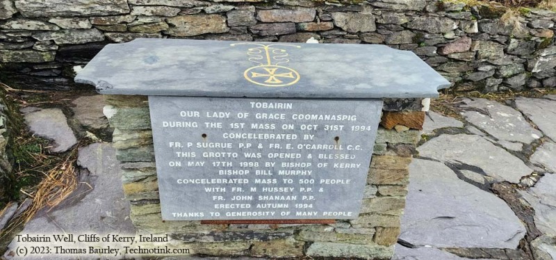 The Tobairin Well, along the Skellig ring, Wednesday, 20 December 2023. Adventures in County Kerry, Ireland. Photos by Thomas Baurley, Techno Tink Media.