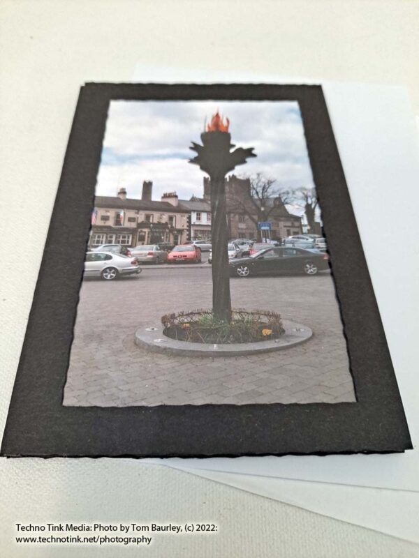 Photo card of Brigid Flame, Kildare, Ireland by Tom Baurley