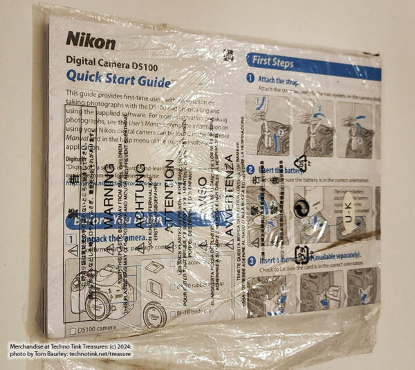 Nikon Digital Camera D5100 Quick Start Guide and Manual
